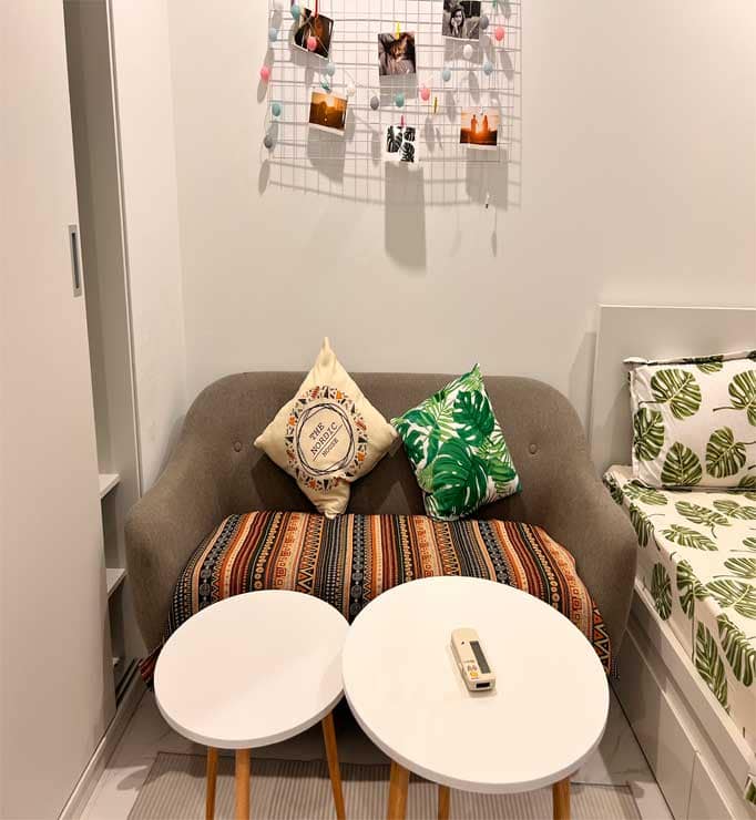 sofa corner BE5 Airbnb homestay Vinhomes Grand Park HCM
