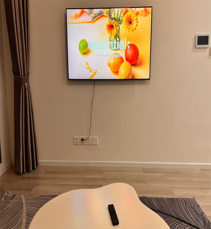 living room with smart tv netflix tower c masterise